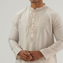 Load image into Gallery viewer, Mens Beige Embroidered Panjabi
