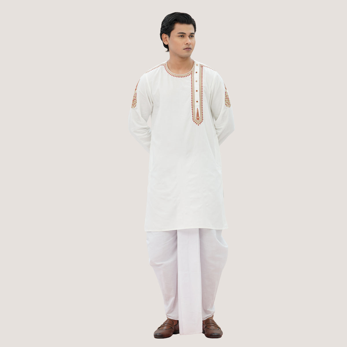 Men's Off White Panjabi