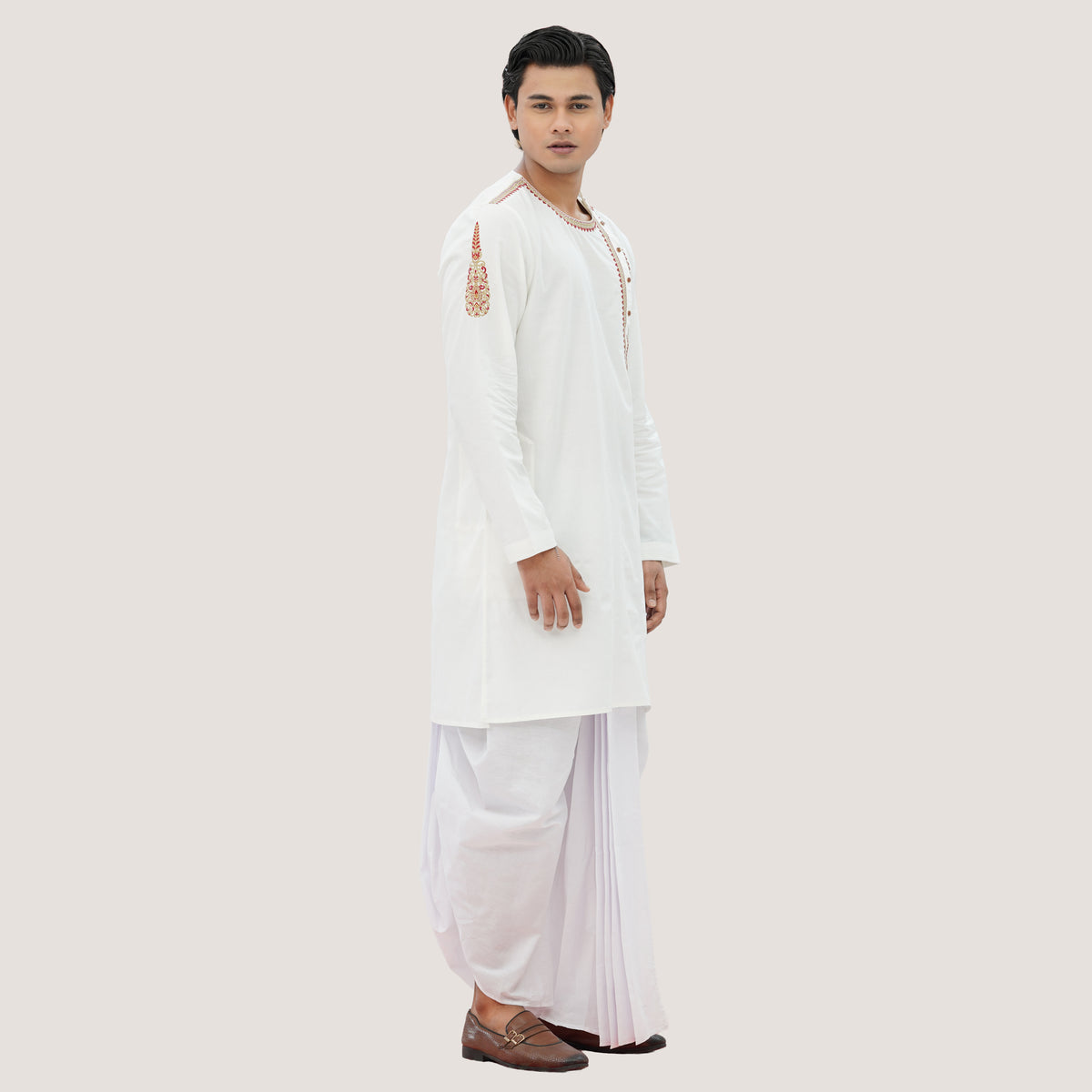 Men's Off White Panjabi