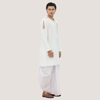 Men's Off White Panjabi