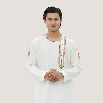 Men's Off White Panjabi