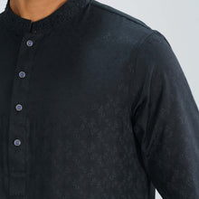 Load image into Gallery viewer, Men&#39;s Black Karchupi Panjabi
