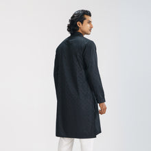 Load image into Gallery viewer, Men&#39;s Black Karchupi Panjabi
