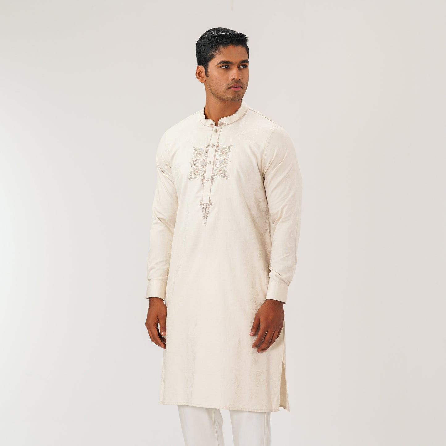 Mens Off-White Panjabi