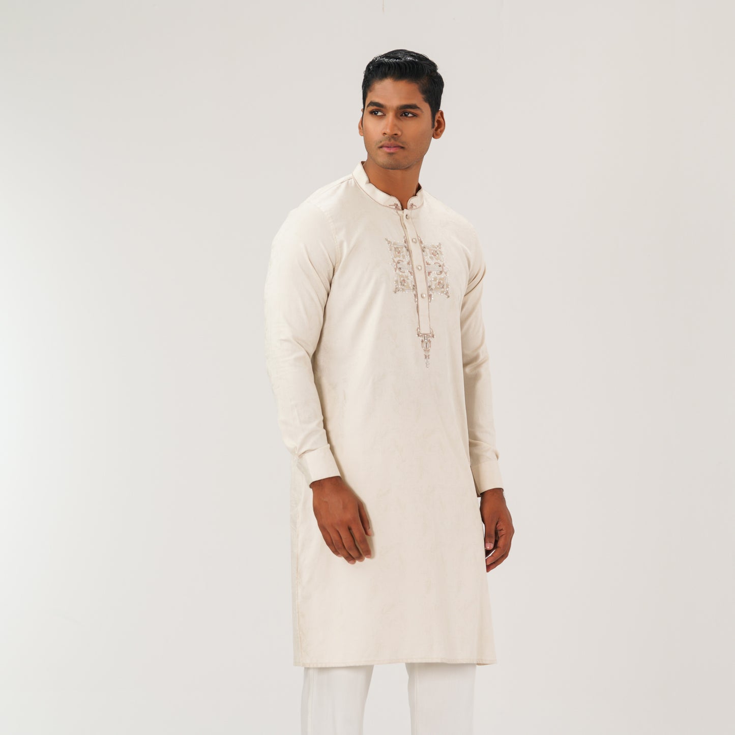 Mens Off-White Panjabi