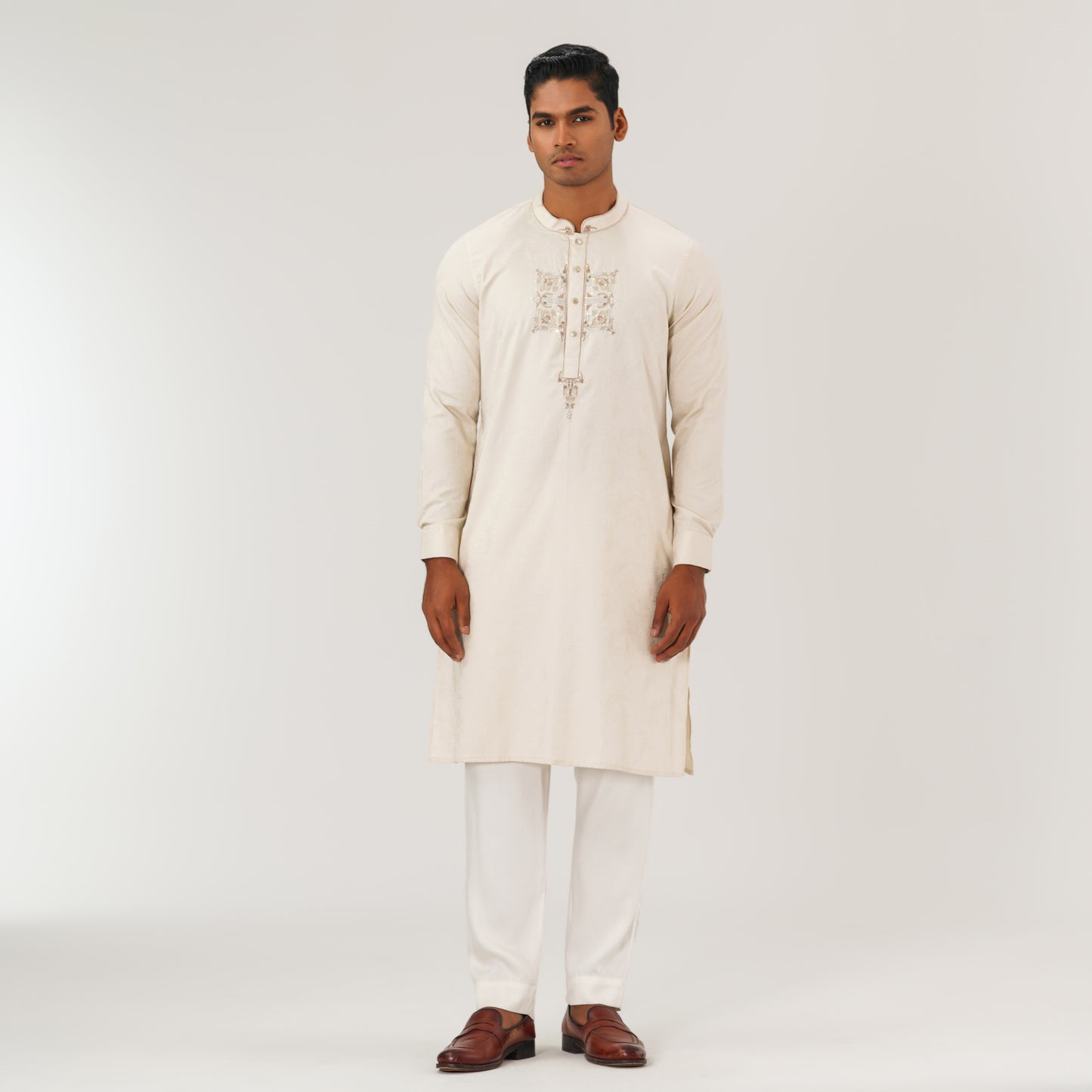 Mens Off-White Panjabi