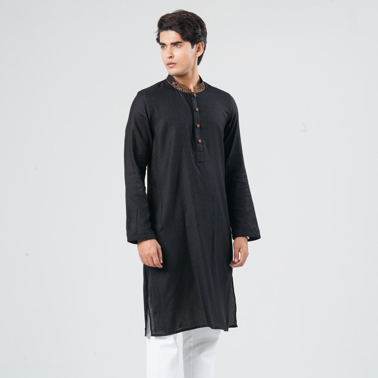 Men's Blended Jacquard Panjabi