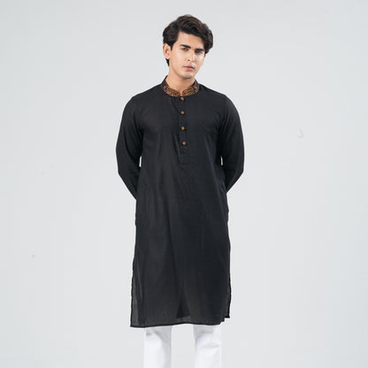 Men's Blended Jacquard Panjabi