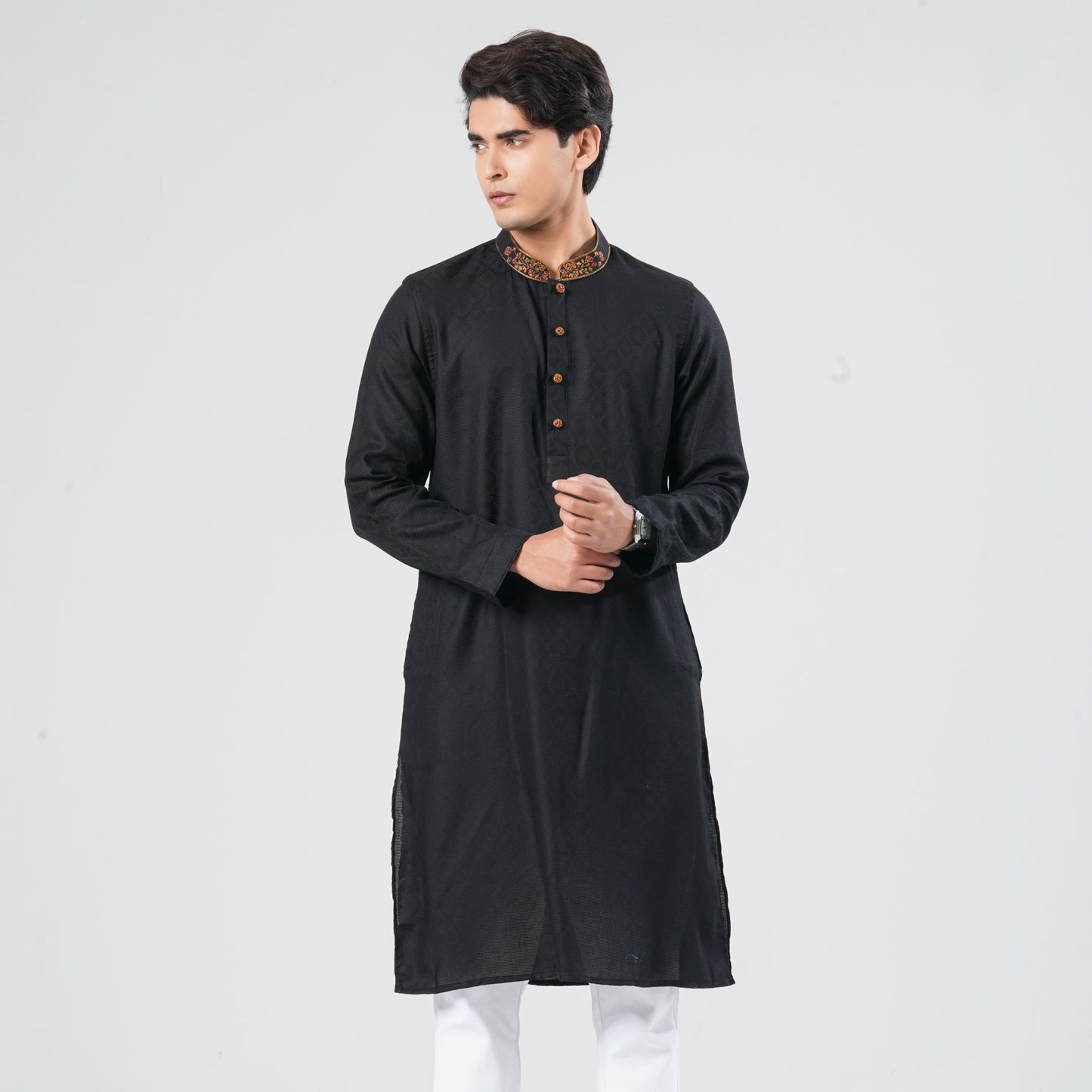 Men's Blended Jacquard Panjabi