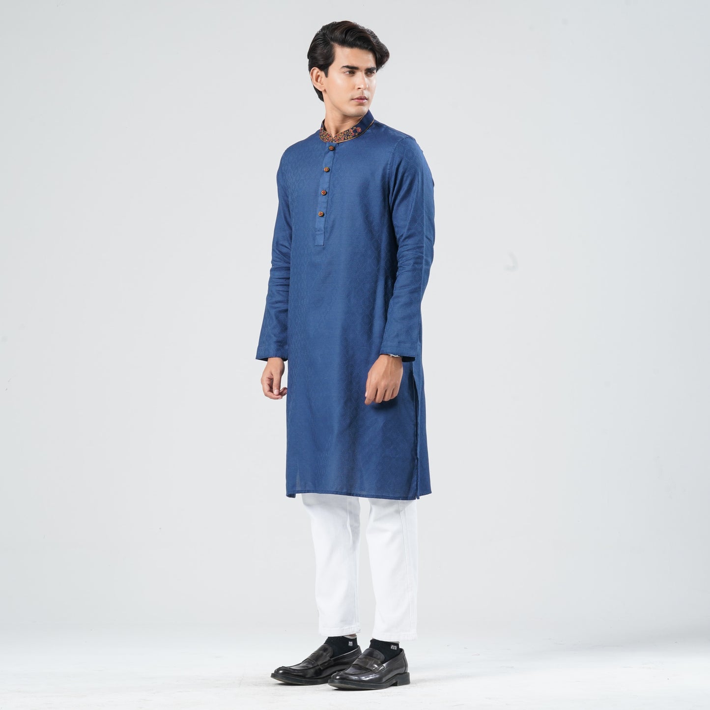 Men's Blended Jacquard Panjabi
