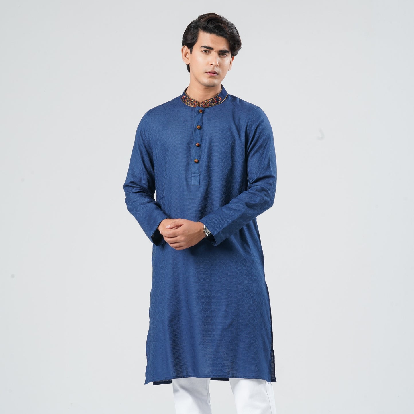 Men's Blended Jacquard Panjabi