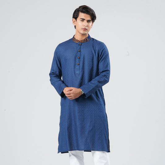 Men's Blended Jacquard Panjabi