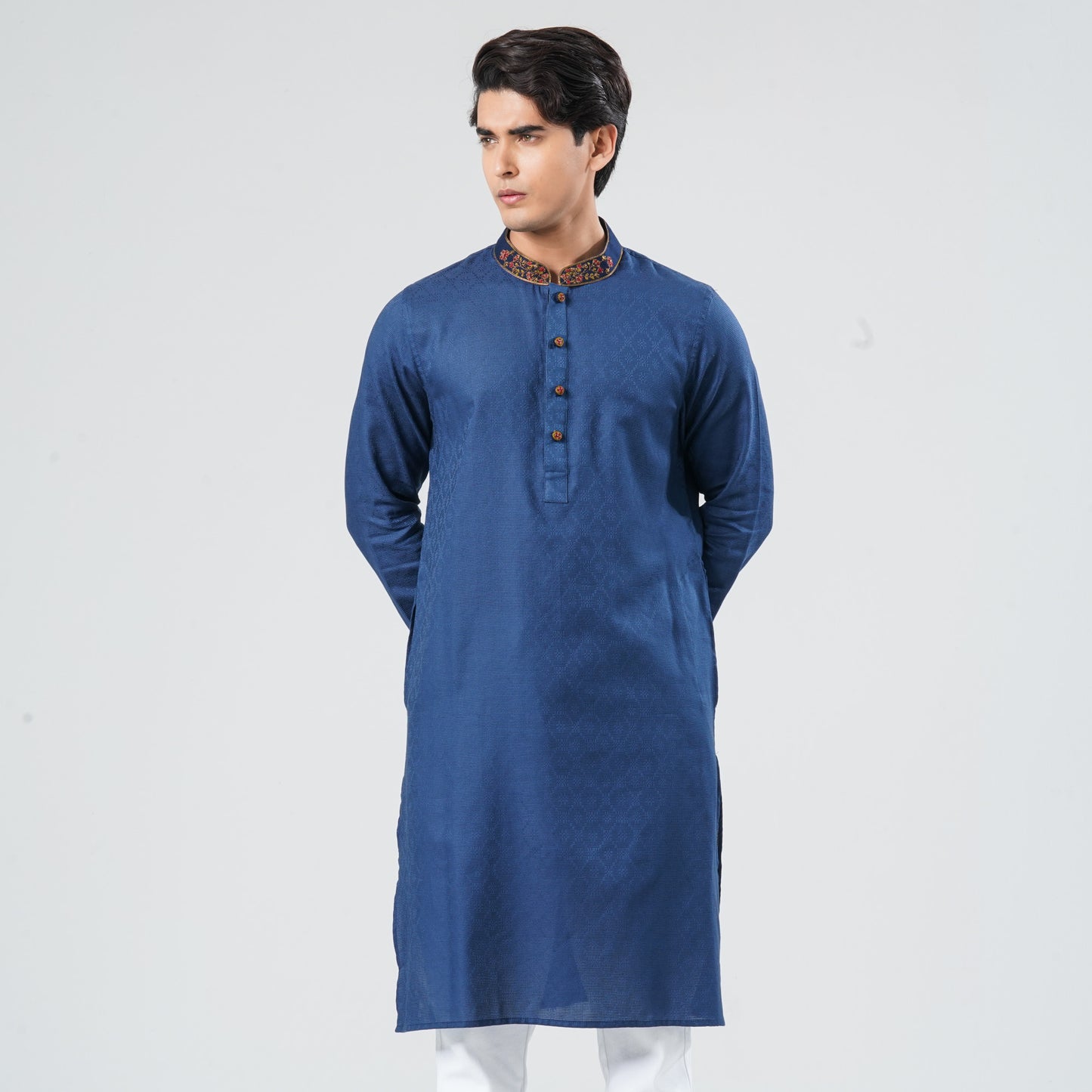 Men's Blended Jacquard Panjabi
