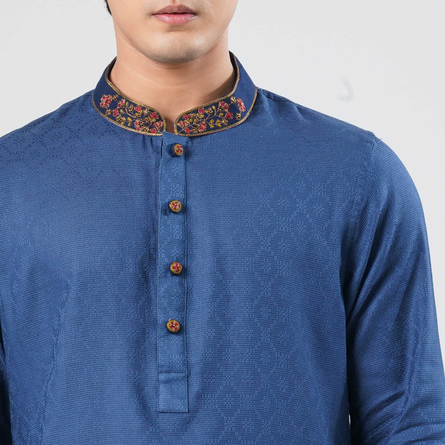 Men's Blended Jacquard Panjabi