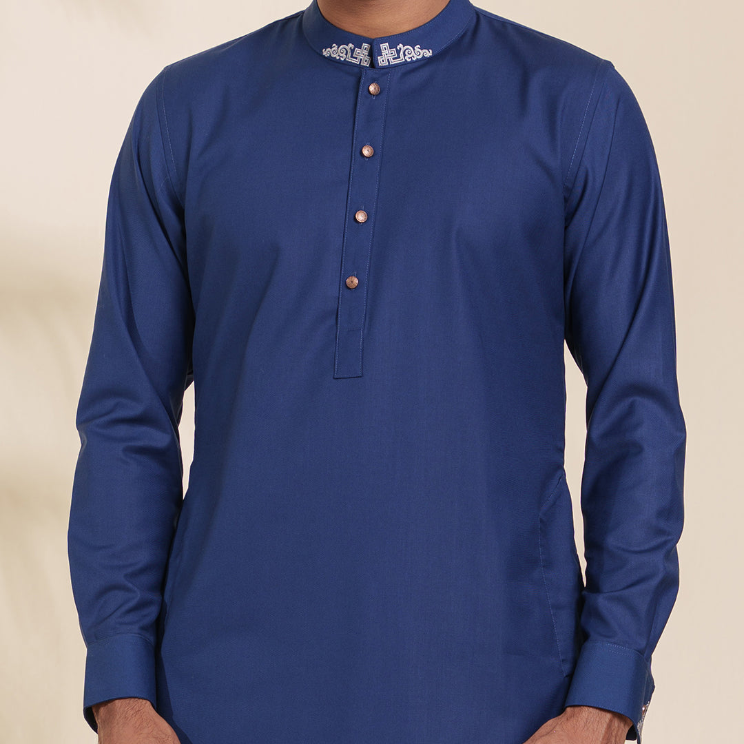 Mens Light Navy Panjabi