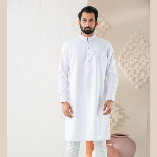 Mens Premium Panjabi-White