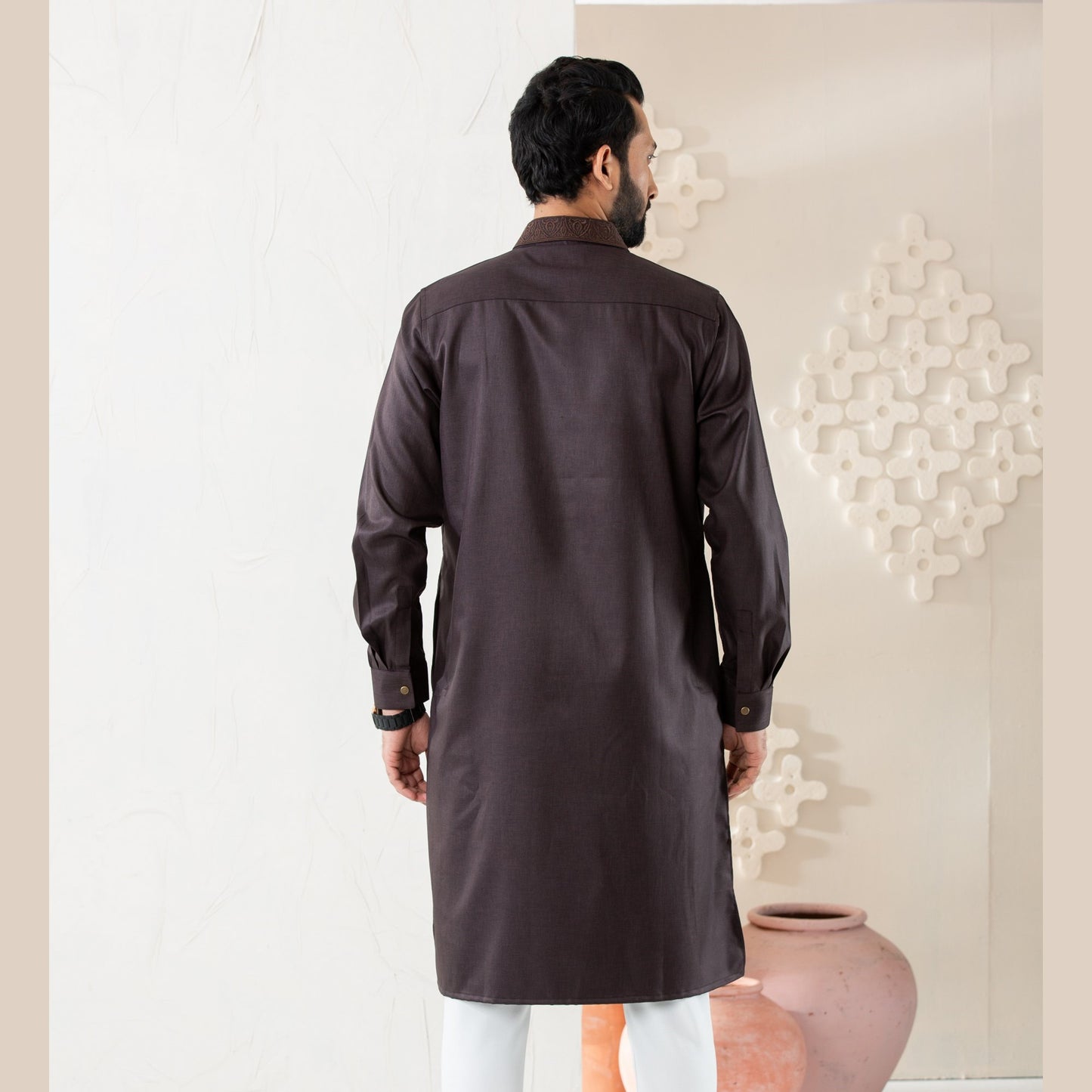 Mens Premium Panjabi-Bronze