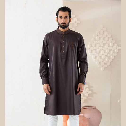 Mens Premium Panjabi-Bronze