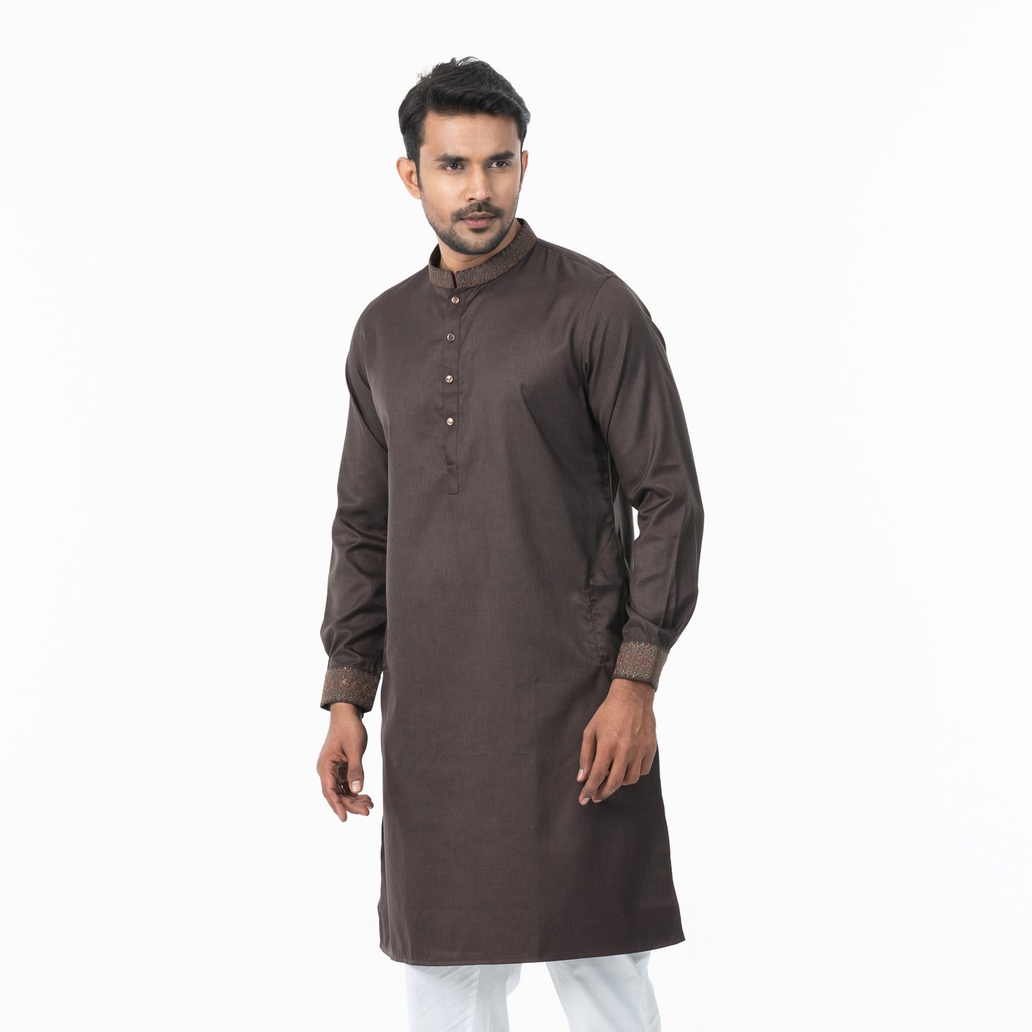 Mens Deep Beige Premium Panjabi