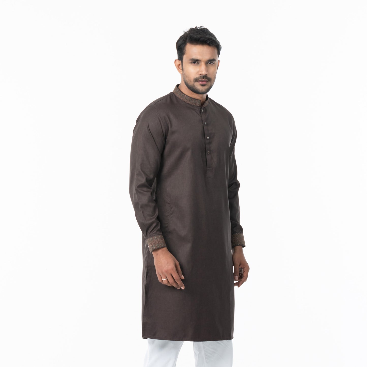 Mens Deep Beige Premium Panjabi