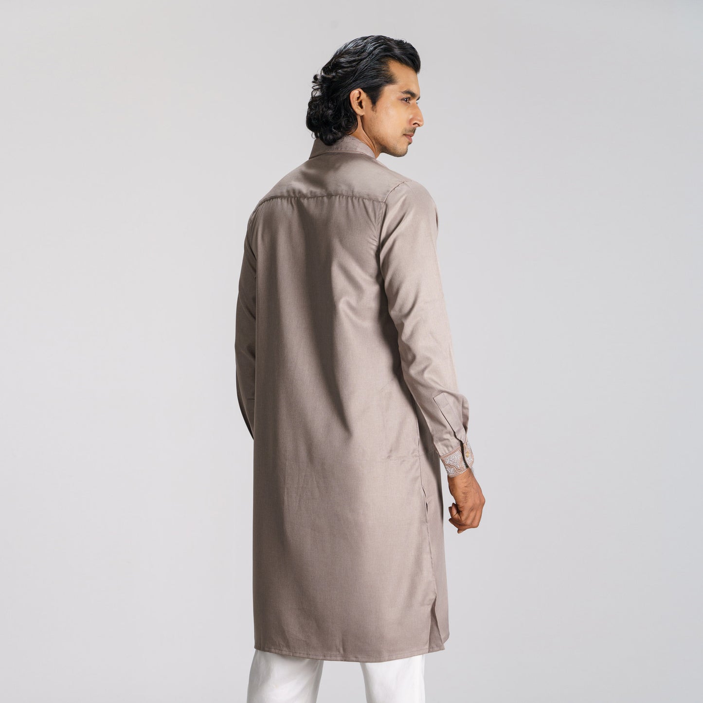 Mens Copper Grey Premium Panjabi
