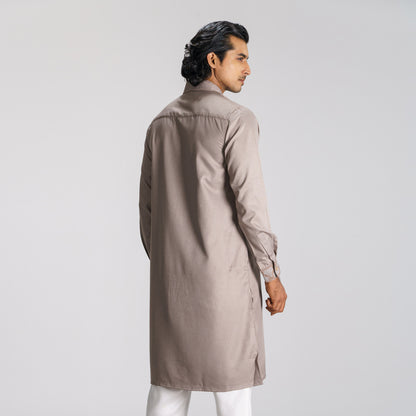 Mens Copper Grey Premium Panjabi