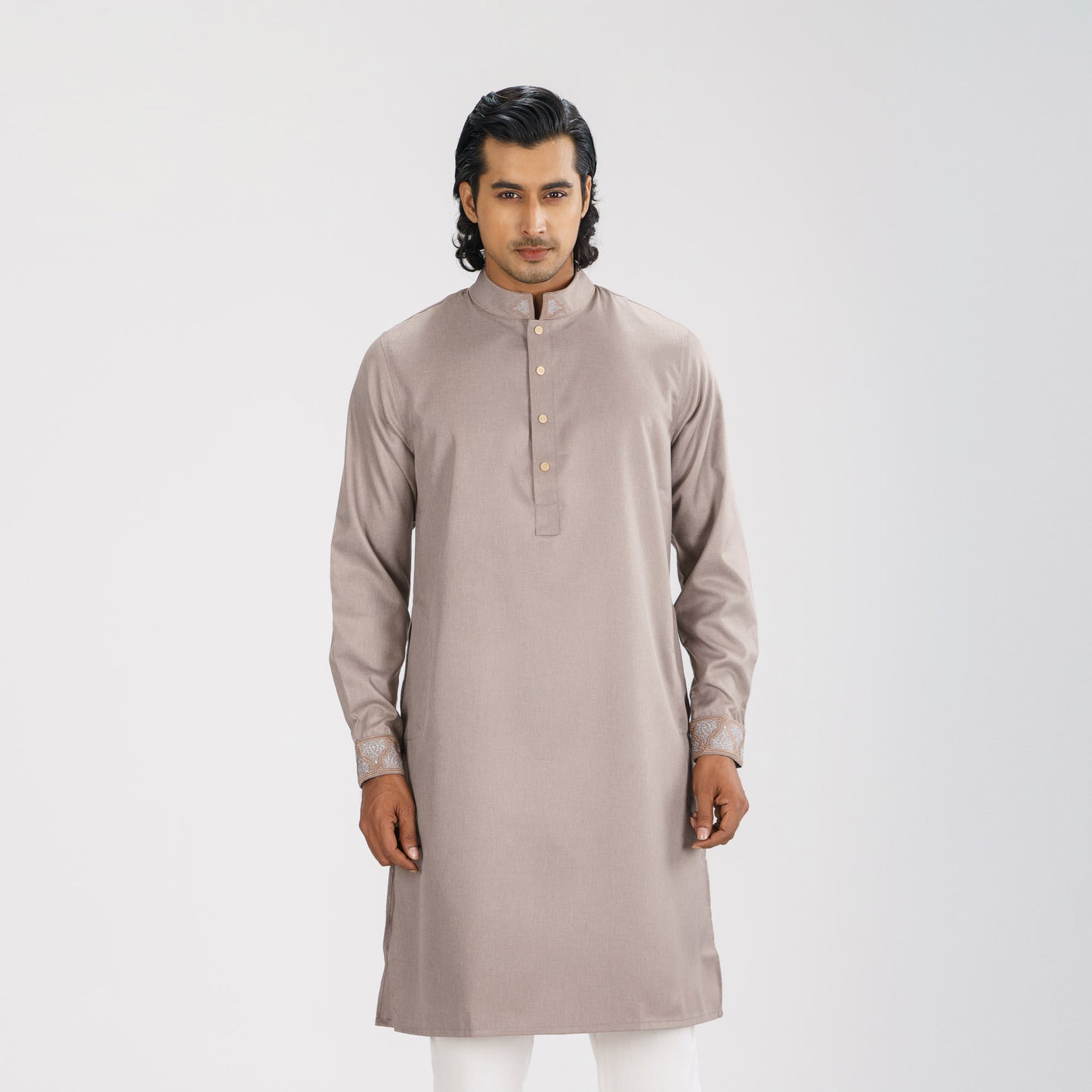 Mens Copper Grey Premium Panjabi