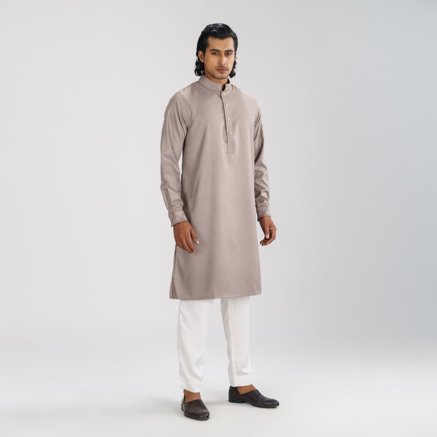 Mens Copper Grey Premium Panjabi