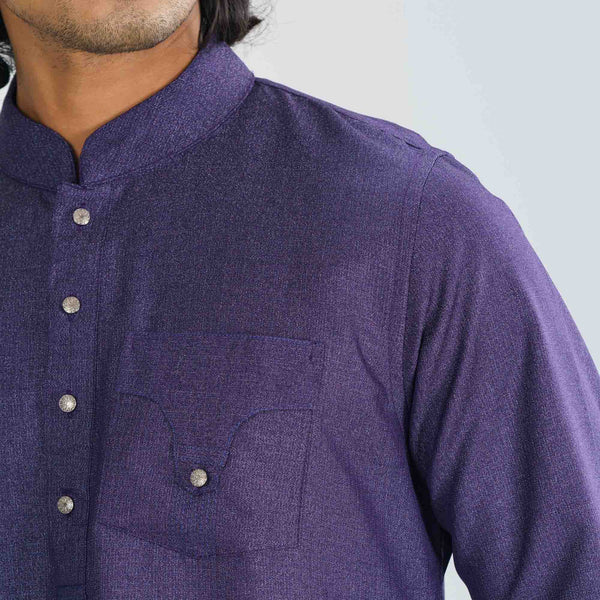 Men's Violet Premium Panjabi