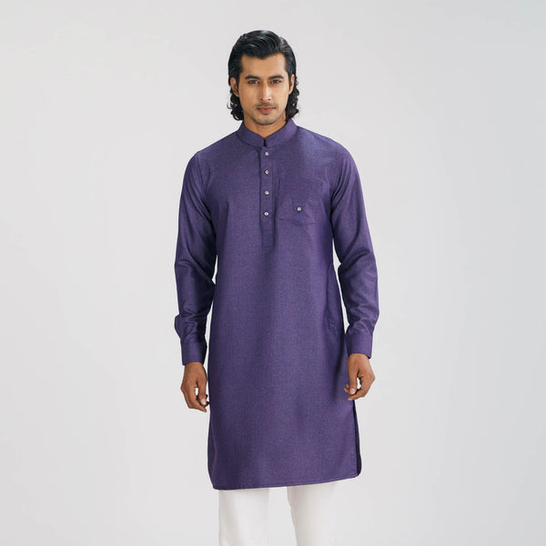 Men's Violet Premium Panjabi