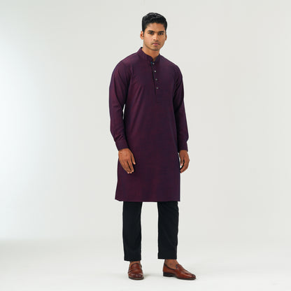 Mens Purple Silk Panjabi