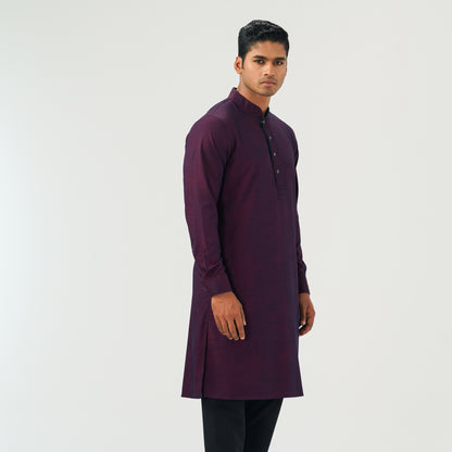 Mens Purple Silk Panjabi