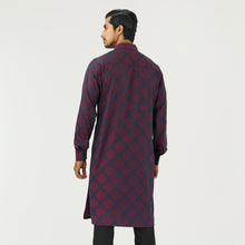 Load image into Gallery viewer, Mens Maroon Jacquard Panjabi
