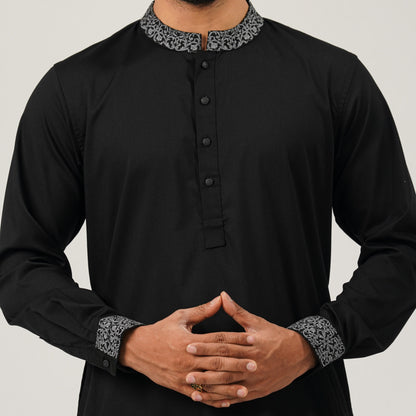Mens Black Panjabi