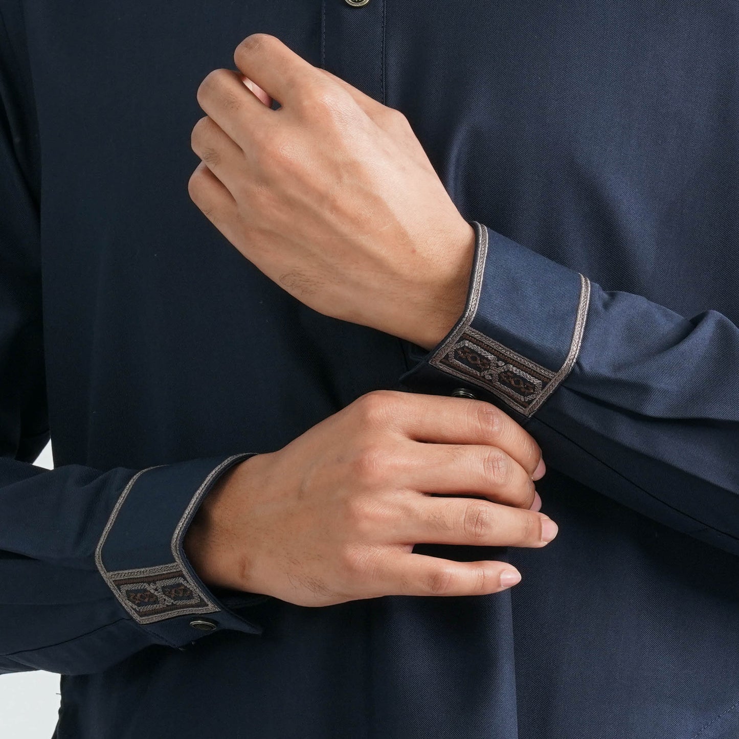 Men's Dark Navy Suiting Panjabi