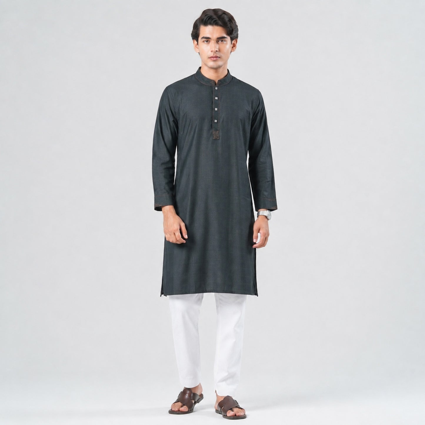 Men’s Charcoal Panjabi