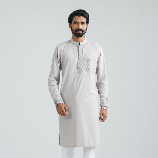 Men’s Embroidery Jacquard Panjabi