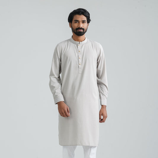 Men’s Grey Embroidery Panjabi