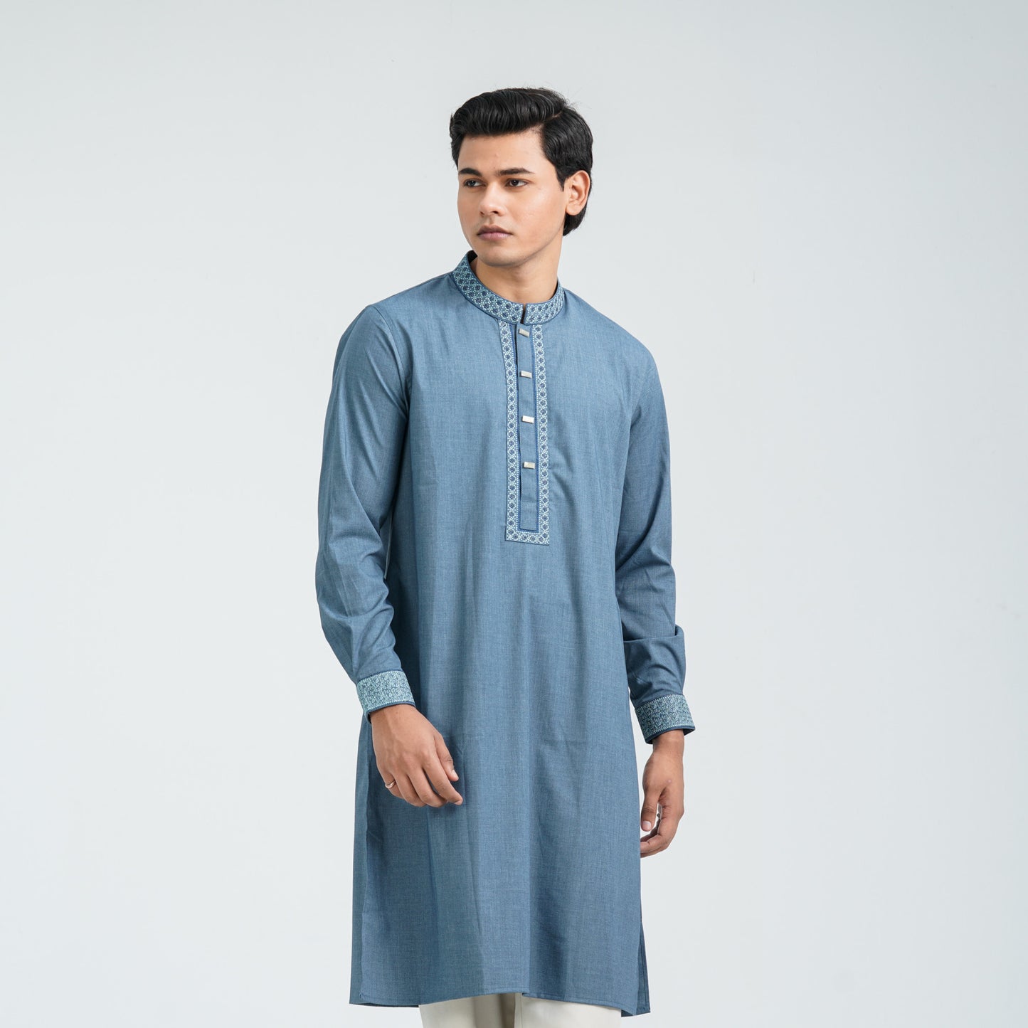 Men’s Blue Blended Panjabi