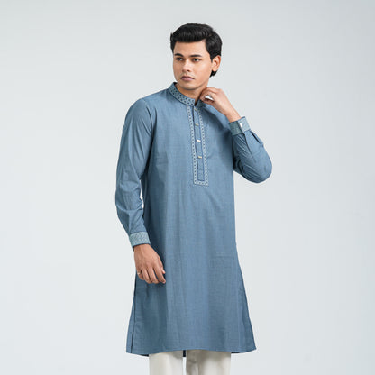 Men’s Blue Blended Panjabi