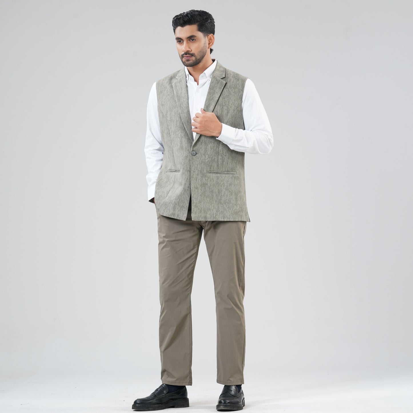 Mens Army Green Vest