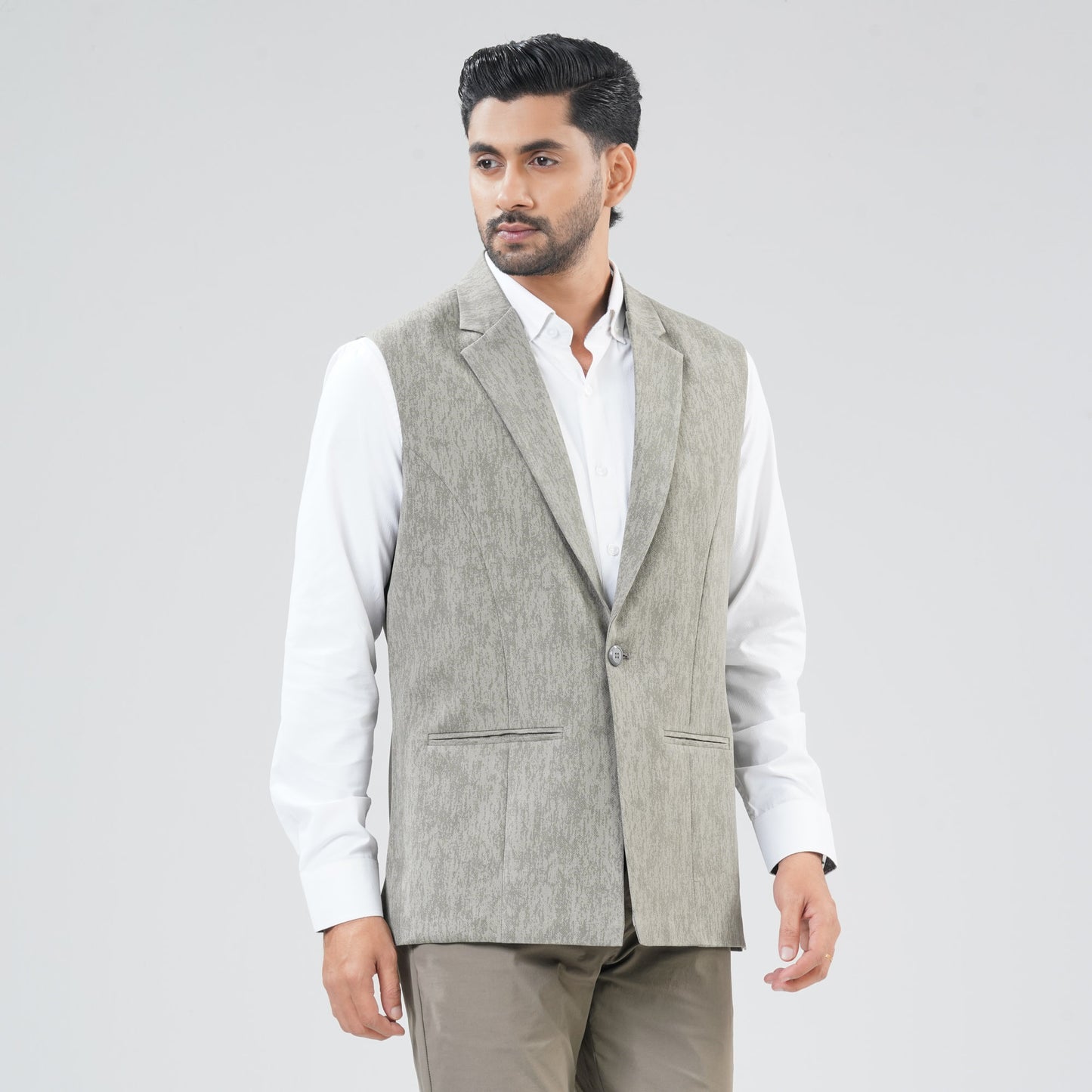 Mens Army Green Vest