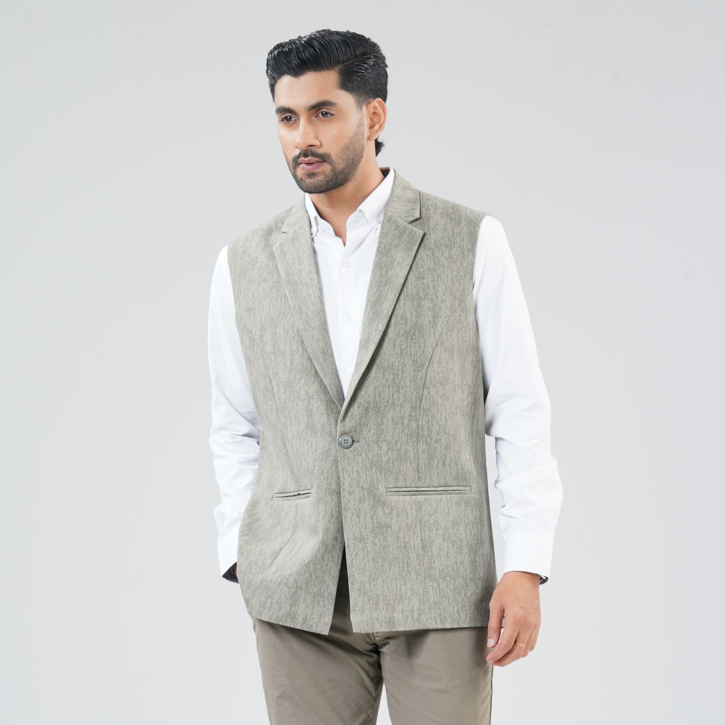 Mens Army Green Vest