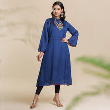Load image into Gallery viewer, Ladies High Kurti- Navy
