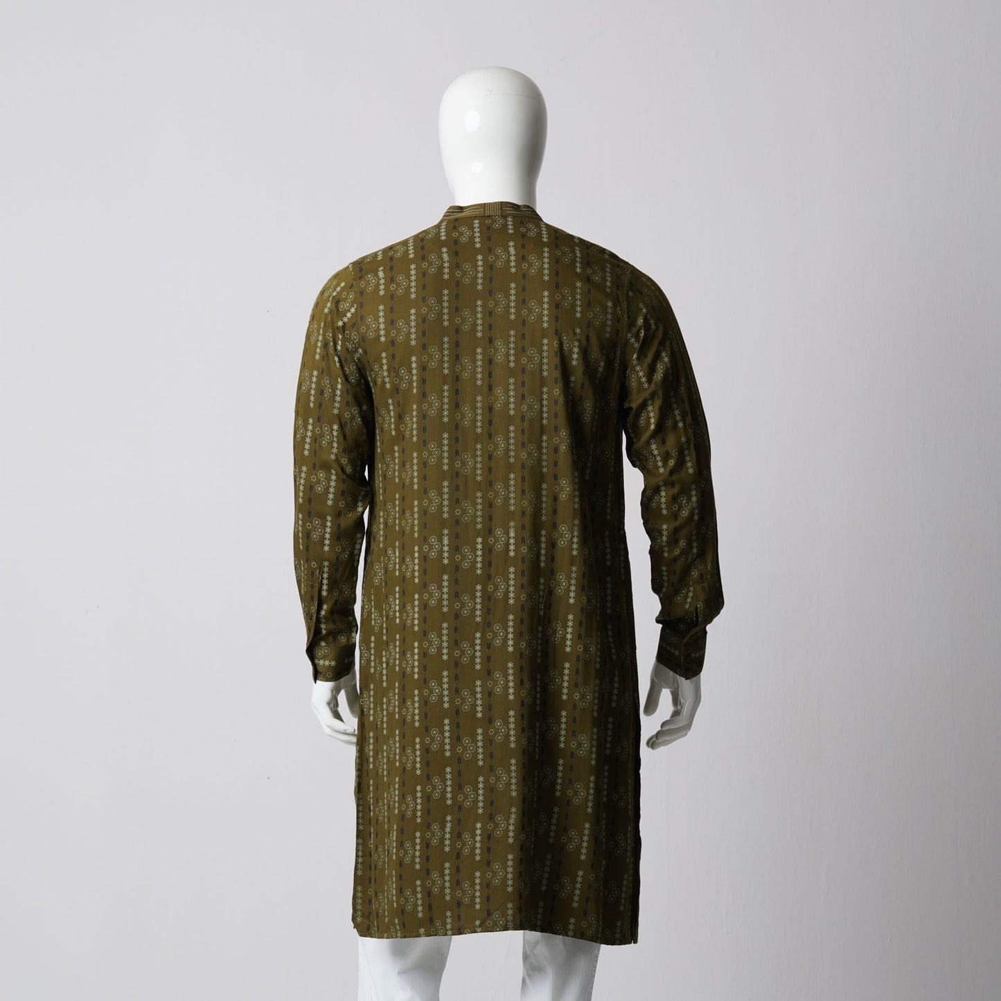Mens Panjabi-Olive
