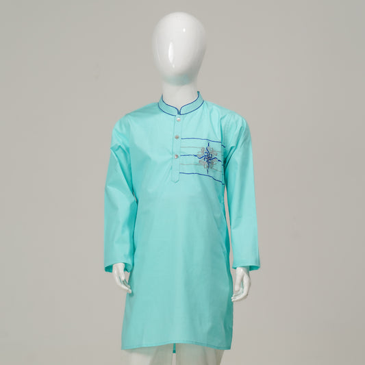 Boys Embroidery Sky Blue Panjabi