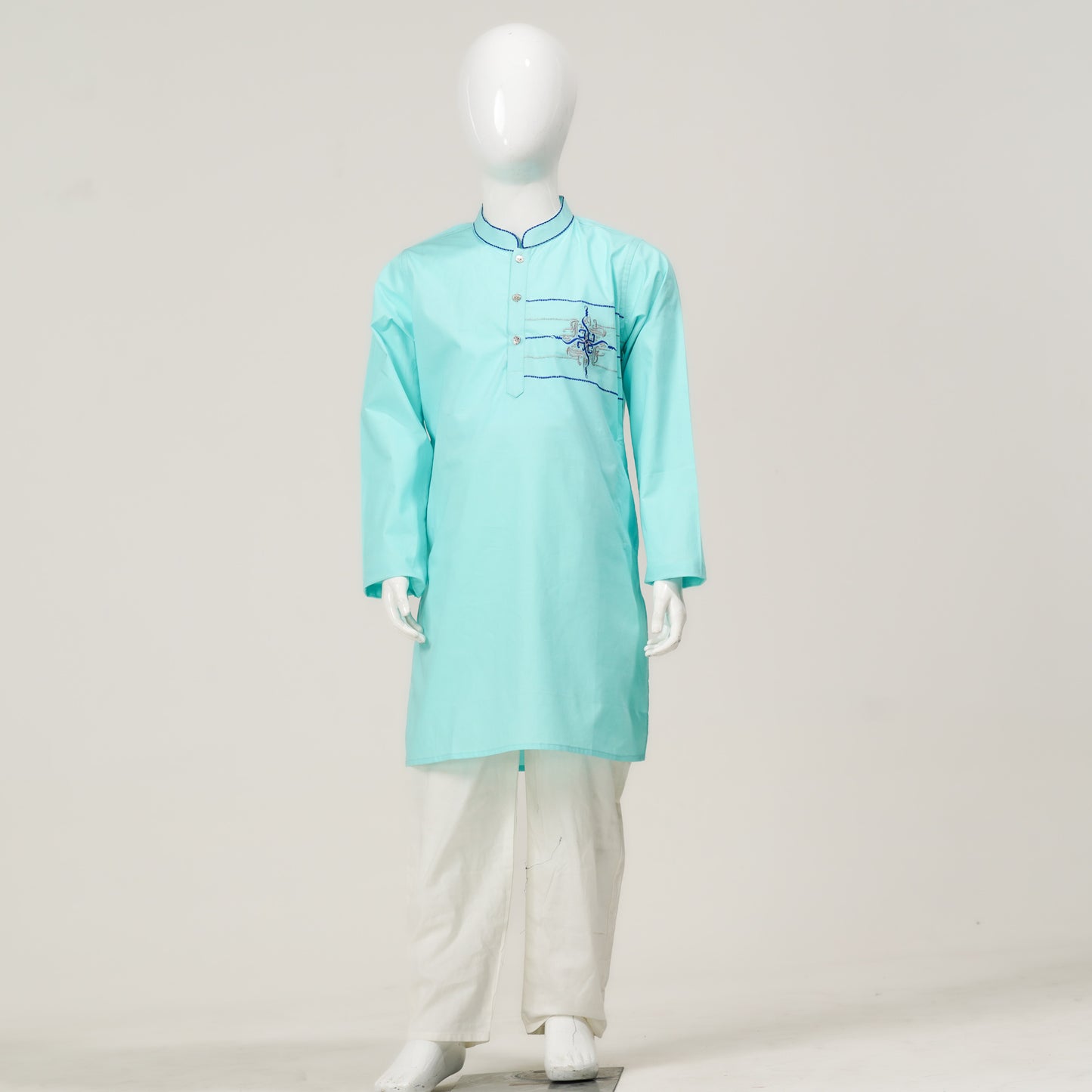 Boys Embroidery Sky Blue Panjabi