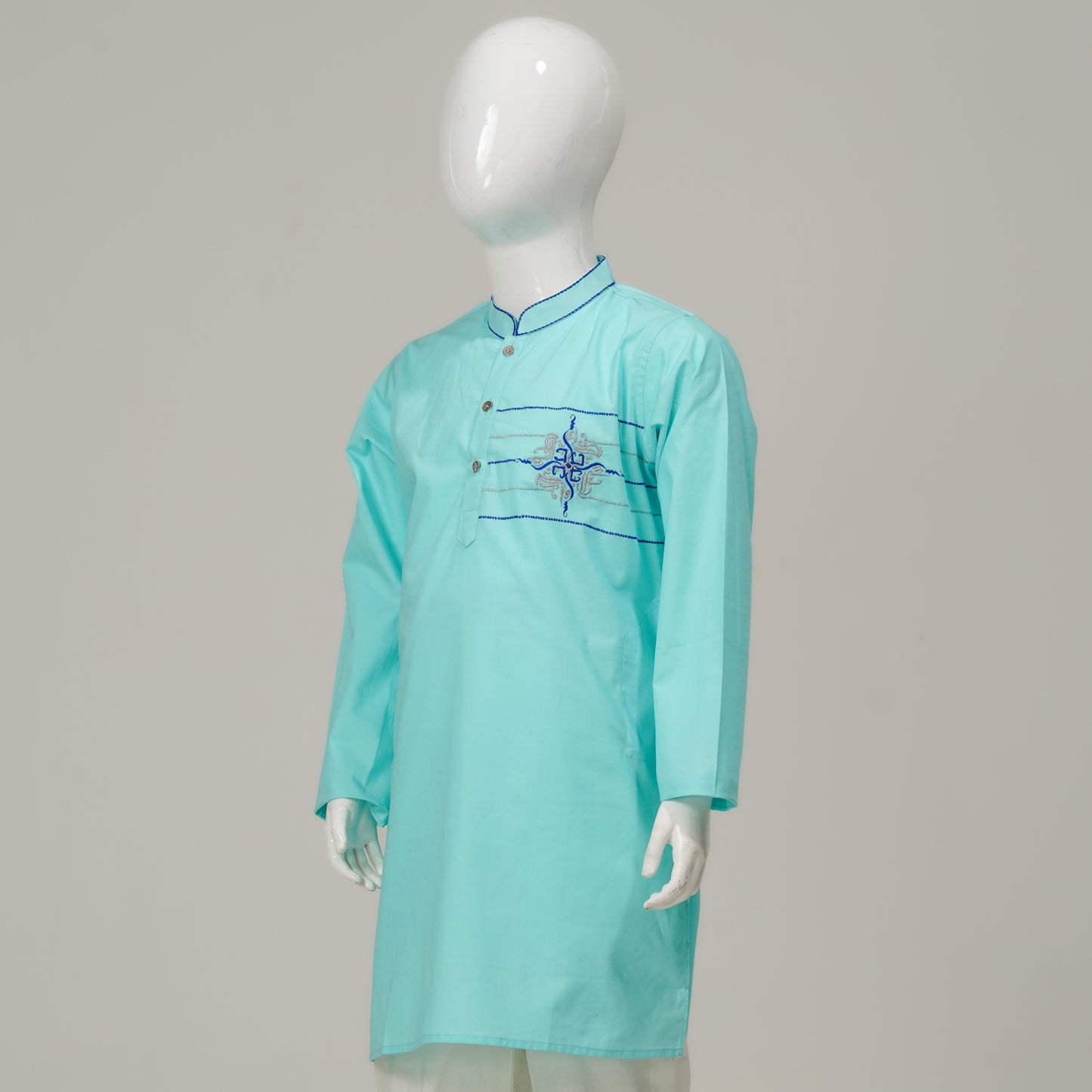 Boys Embroidery Sky Blue Panjabi