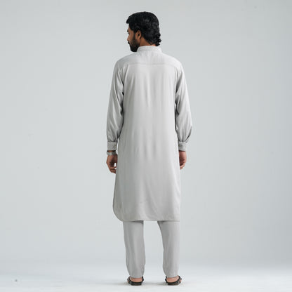 Men’s Silver Embroidered Kabli