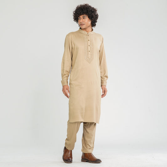 Men’s Bronze Embroidered Kabli